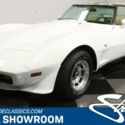classic vintage chrome chevy vette 350 v8 4-speed manual t-tops white