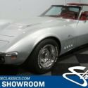 classic vintage chrome chevy vette 427 v8 3-speed auto transmission silver