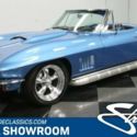 classic vintage chrome chevy vette convertible 327 v8 auto transmission blue