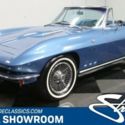 classic vintage chrome chevy vette convertible 327 v8 manual transmission blue