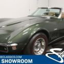 classic vintage chrome chevy vette convertible 350 v8 4-speed manual green