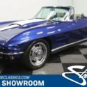classic vintage chrome chevy vette convertible 350 v8 manual transmission blue