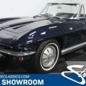 classic vintage chrome chevy vette l76 convertible 327 v8 4-speed manual blue