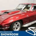 classic vintage chrome chevy vette ls6 restomod supercharger maroon