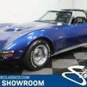 classic vintage chrome chevy vette lt1 350 v8 4 speed manual transmission blue