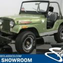classic vintage chrome cj5 4x4 mopar dauntless 225 ci v6 3-speed manual green