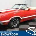 classic vintage chrome convertible 455 v8 442 w30 red olds