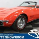 classic vintage chrome drop rag top SBC Chevy Vette American sports car