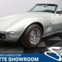 classic vintage chrome drop rag top SBC Silverstone Silver black vinyl chevy