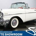 classic vintage chrome drop rag top tri 5 fins automatic red gray vinyl interior