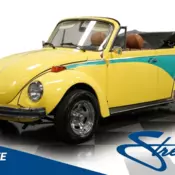 classic vintage chrome drop rag top VW beetle manual transmission