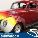 classic vintage chrome fomoco 302 v8 3-speed auto transmission flames red