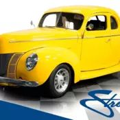 classic vintage chrome fomoco coupe 307 v8 auto transmission yellow