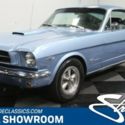 classic vintage chrome fomoco fastback pony car 289 v8 4-speed manual blue