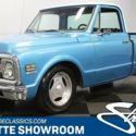 classic vintage chrome long bed truck Chevy sbc automatic 2 tone black vinyl