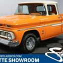 classic vintage chrome lowered restored sbc 2 tone orange tan beige chevy truck