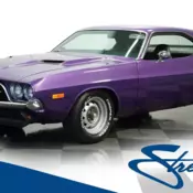 classic vintage chrome mopar challenger 340 v8 manual transmission plum crazy