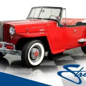 classic vintage chrome mopar jeep 4 cylinder manual transmission red