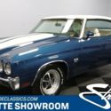classic vintage chrome muscle car Chevy Super Sport bbc white stripes vinyl top