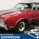 classic vintage chrome olds 350 v8 3-speed auto transmission maroon