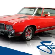 classic vintage chrome olds supreme 350 v8 auto transmission red