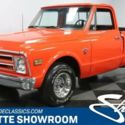 classic vintage chrome orange black Edelbrock 12 bolt rear chevy sbc short bed