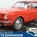 classic vintage chrome pony stang red vinyl interior FoMoCo automatic coupe