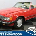 classic vintage chrome red tan hard soft top Merc German sports car R107