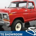 classic vintage chrome restored dent side FoMoCo 4 wheel drive red black vinyl