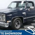 classic vintage chrome square body American Racing short bed chevy truck lowered
