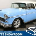 classic vintage chrome tri 5 blue tan American Racing Vintage Air wagon restored