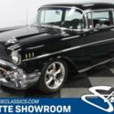 classic vintage chrome tri 5 chevy Ridler black paint gray interior sbc restored