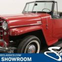 classic vintage chrome willys jeepster 134 ci 3-speed manual convertible red