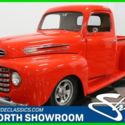 classic vintage F1 resto-mod red 350 v8 auto air custom rod overdrive 1949 Used