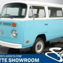 classic vintage German vw bus turquoise white restored Pioneer Accel
