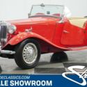 Classic vintage MG TD convertible British cruiser