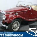 classic vintage restored chrome British Burgundy tan interior wire knock off
