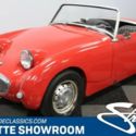 classic vintage roadster red black vinyl British manual frogeye