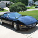 Corvette Convertible Black with Black Top and Black Leather Interior