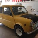 Custom 1980 Austin Mini Cooper S with sport bike engine