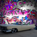 Custom bagged 1959 Cadillac hot rod or ratrod twin turbo Corvette ZR1 motor
