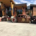 Custom chopped dropped 1934 Chev Diesel Rat Rod, Rat Trailer and Rat Bike