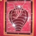 Custom etched 427 large H/D glass Cobra car in Partial frame