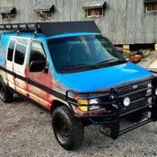 Custom Mad Max Style Overlander Camper 1992 Ford E-350 Super Duty Van Life