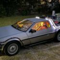 Delorean Time Machine Replica signed by &#034;Doc Brown&#034; Christopher Lloyd