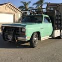 DODGE D-350 WORK HORSE CLASSIC FLATBED STAKE-BED 1 TON DUALLY PICKUP TRUCK