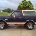 Eddie Bauer Bronco 5.8L 351W Blue and Tan Captain seats clean and solid