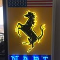 Ferrari, Rarest of the Rare early NART Neon Sign from facility of Luigi Chinetti