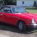 Fiat 124 Spider 2000 Convertible, red, 5 speed, sports car, Italian,