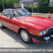 FLORIDA CLEAN 89' 560 SL-SUPER LOW MILES-RED/TAN-2-TOPS-NONE NICER